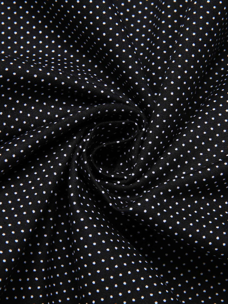 [Prévente] 2PCS Robes à pois en coton noire et tablier années 1950