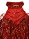[Prévente] Robe longue rouge à paillettes et perles années 1920