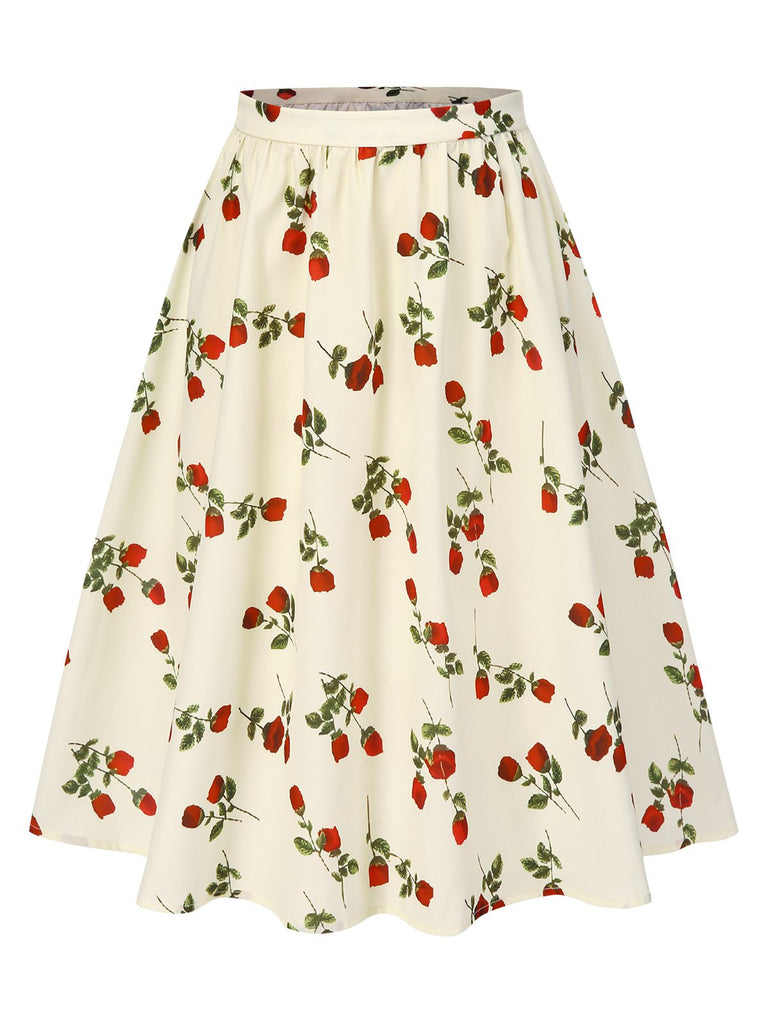 [Prévente] 2PCS Haut noire à épaules dénudées et jupe rose années 1950