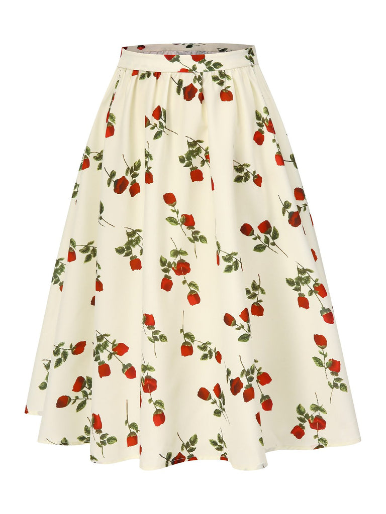 [Prévente] 2PCS Haut noire à épaules dénudées et jupe rose années 1950