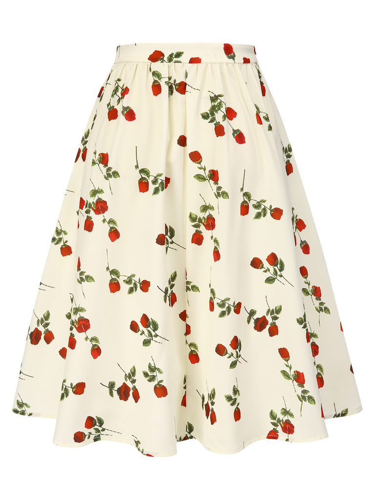 [Prévente] 2PCS Haut noire à épaules dénudées et jupe rose années 1950