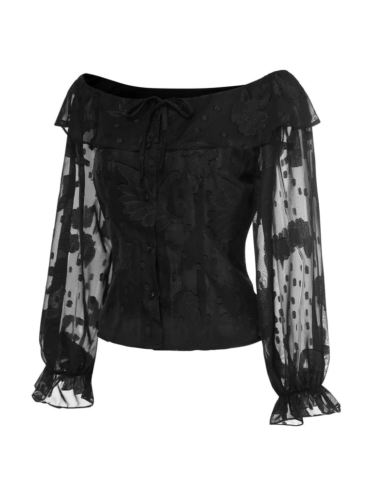 [Prévente] 2PCS Haut noire à épaules dénudées et jupe rose années 1950