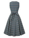 [Prévente] 2PCS Robe gris à volants et chemisier en coton années 1950