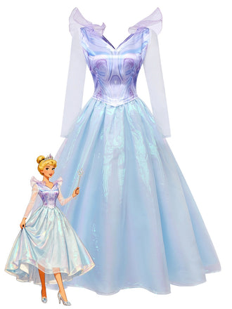 Robe bleue en maille Wicked Witch années 1950