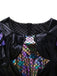 Robe sirène violette à écailles de poisson Halloween années 1930