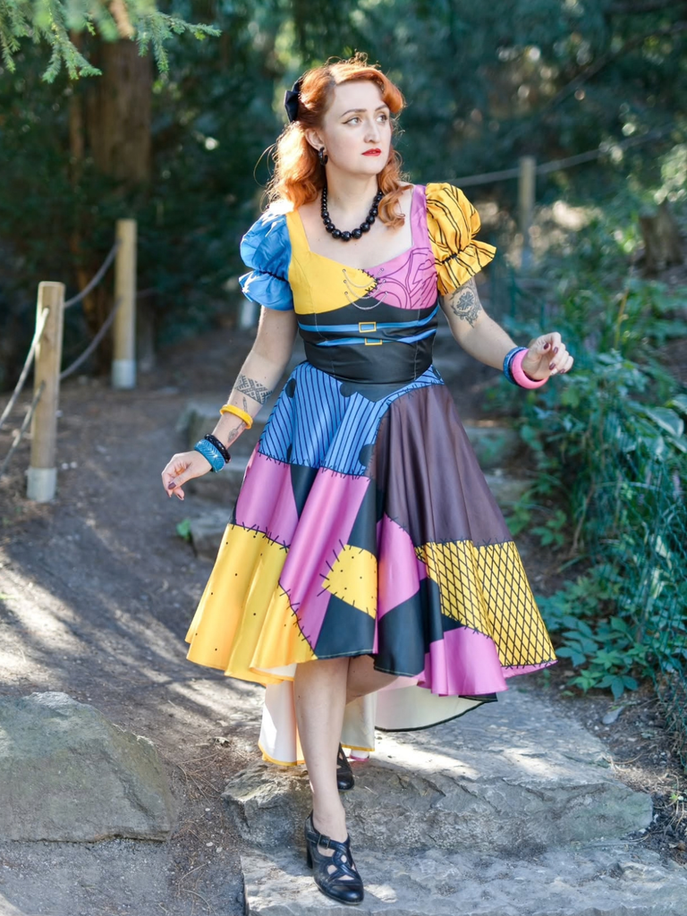 Robe de Sally The Nightmare multicolore années 1950