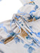 Robe multicolore fleur sans manches à bretelles années 1940