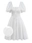 [Prévente] Chemise de nuit blanche unie et nœud années 1950