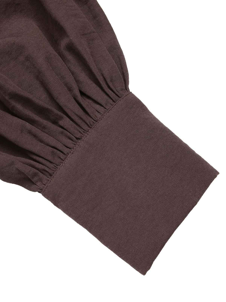 [Pré-vente] 2PCS chemisier à manches lanternes et gilet à poches des années 1950