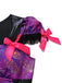 Robe violette à lacets en toile d'araignée Halloween années 1970