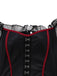Robe rouge en maille et châle brodée style sorcière vampire Halloween des années 1980