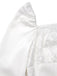 [Prévente] Robe blanche manches évasées et froncées en dentelle des années 1960