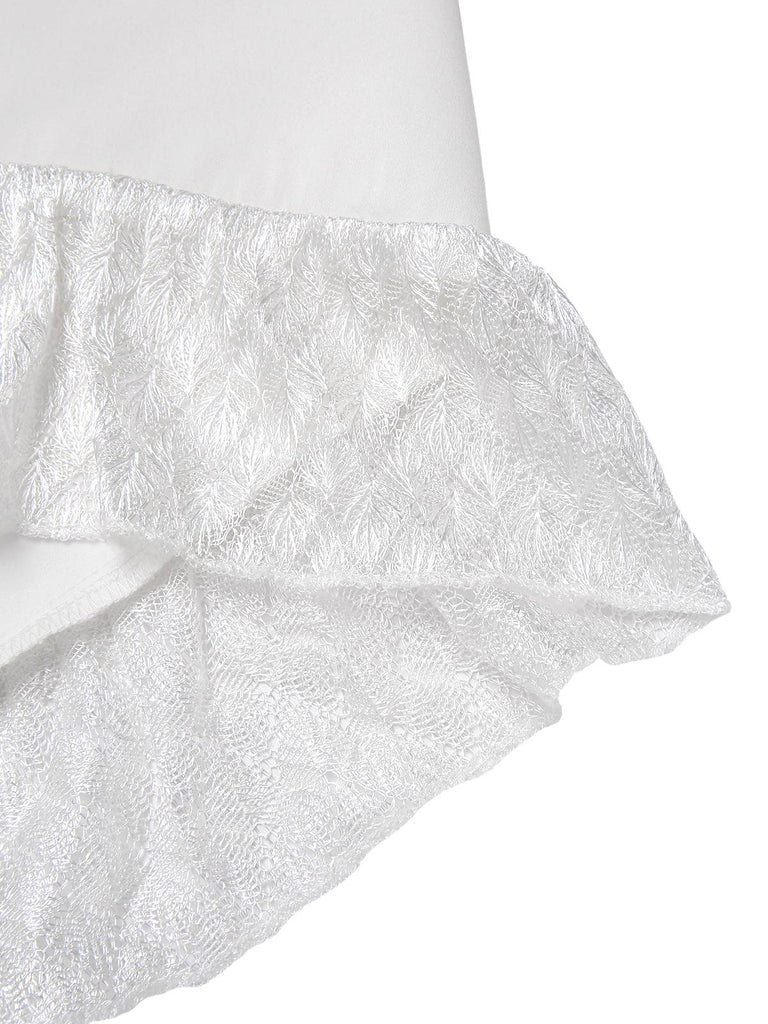 [Prévente] 2PCS robe manches évasées fendues et robe salopette en velours années 1960