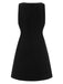 [Prévente] Robe salopette noire à lacets en velours uni des années 1960