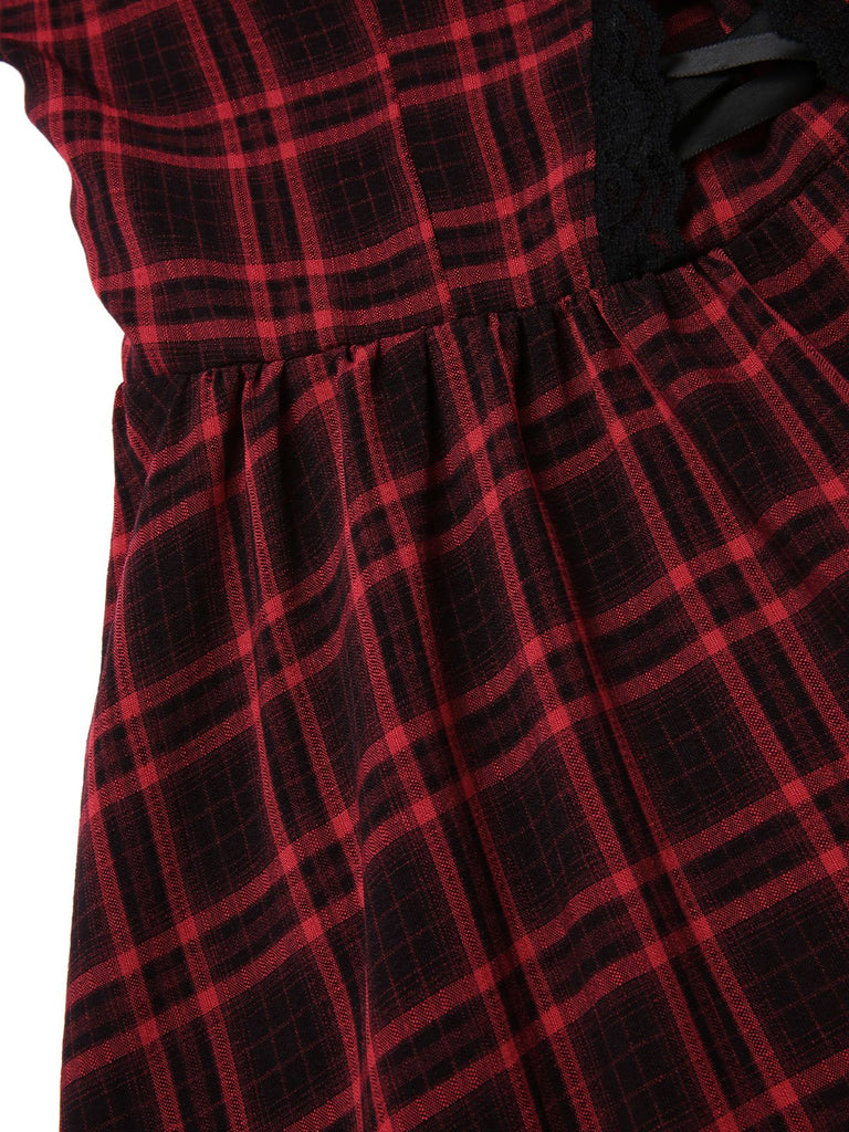 [Prévente] Robe corset rouge gothique à lacets années 1980