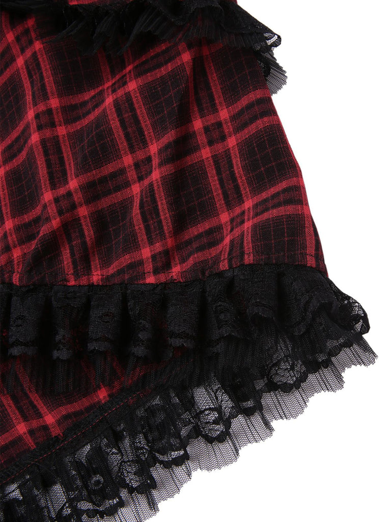 [Prévente] Robe corset rouge gothique à lacets années 1980