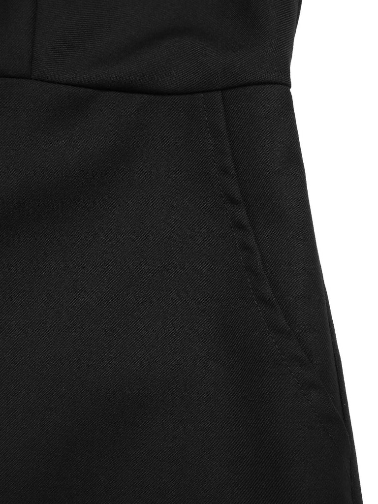 [Prévente] Combishort et cache-maillot style chauve-souris gothique noir des années 1950