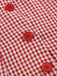 Robe rouge à carreaux vichy boutonnée sans manches des années 1960