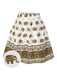 [Prévente] Jupe trapèze marron imprimé tribal éléphant des années 1940