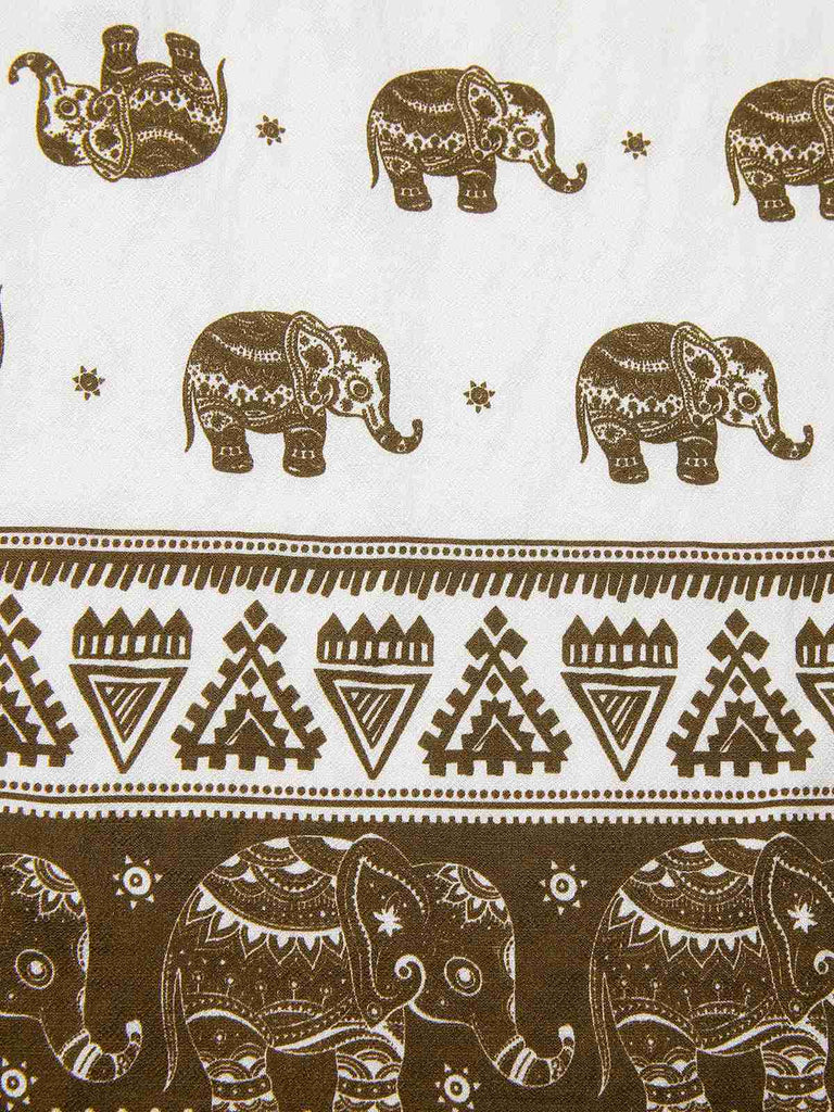 [Prévente] 2PCS chemisier brodé et jupe Imprimé éléphant des années 40