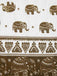 [Prévente] Jupe trapèze marron imprimé tribal éléphant des années 1940