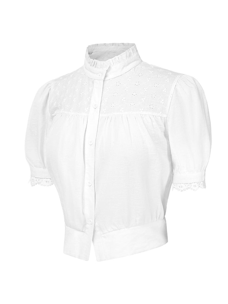 [Prévente] 2PCS chemisier brodé et jupe Imprimé éléphant des années 40