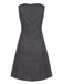 [Prévente] Robe noire à pois et imprimé visage années 1960