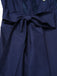[Prévente] Robe bleue foncé et nœud en dentelle années 1940