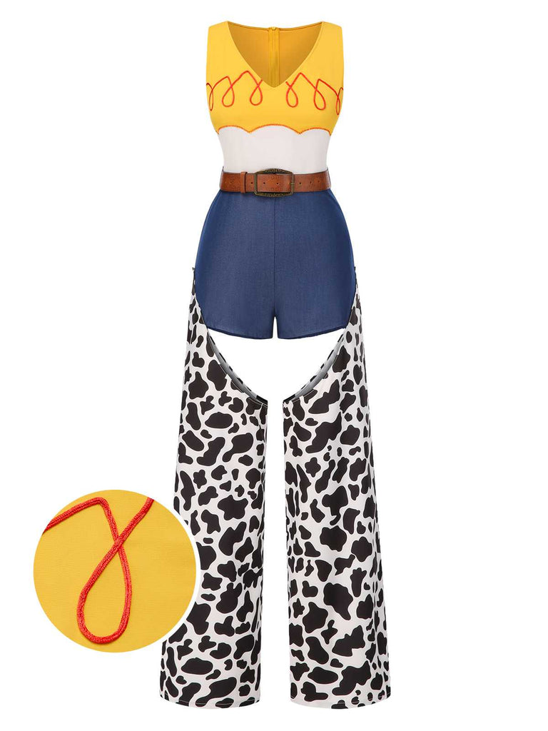 [Prévente] Combinaison style cowgirl et ceinture découpée années 1980