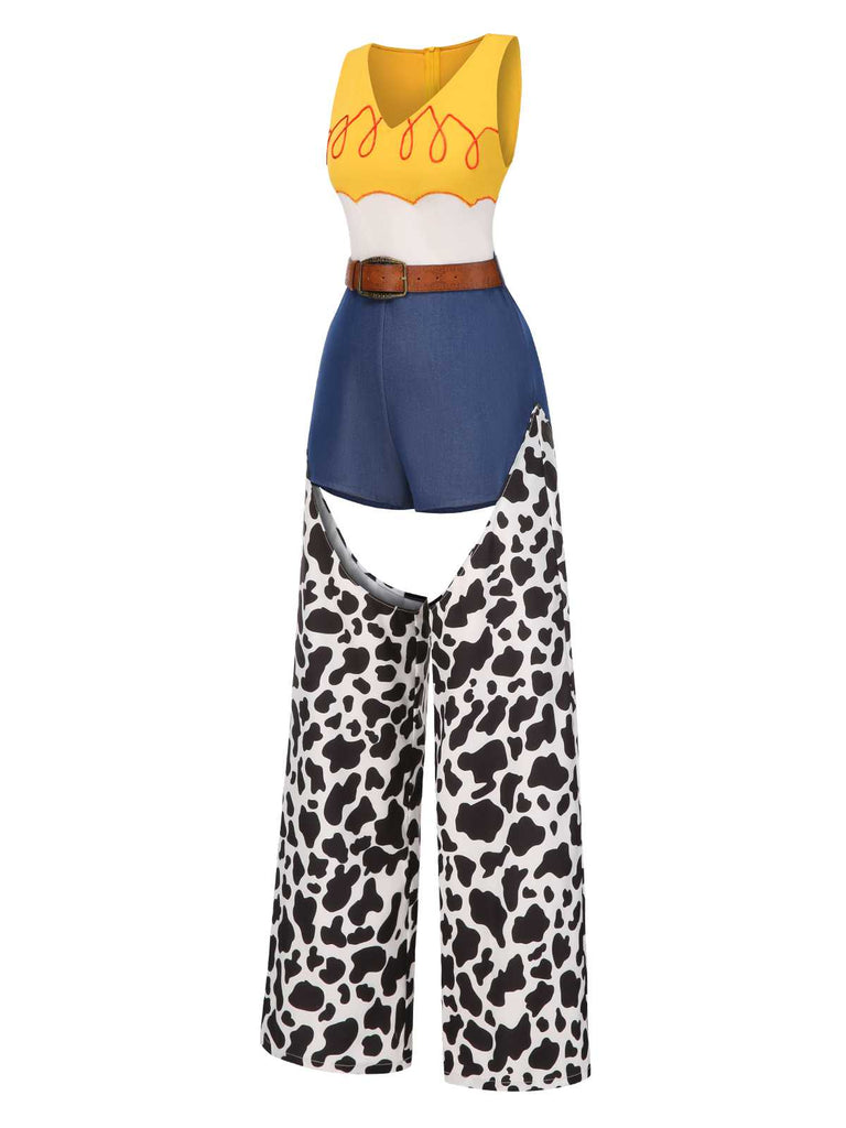 [Prévente] Combinaison style cowgirl et ceinture découpée années 1980