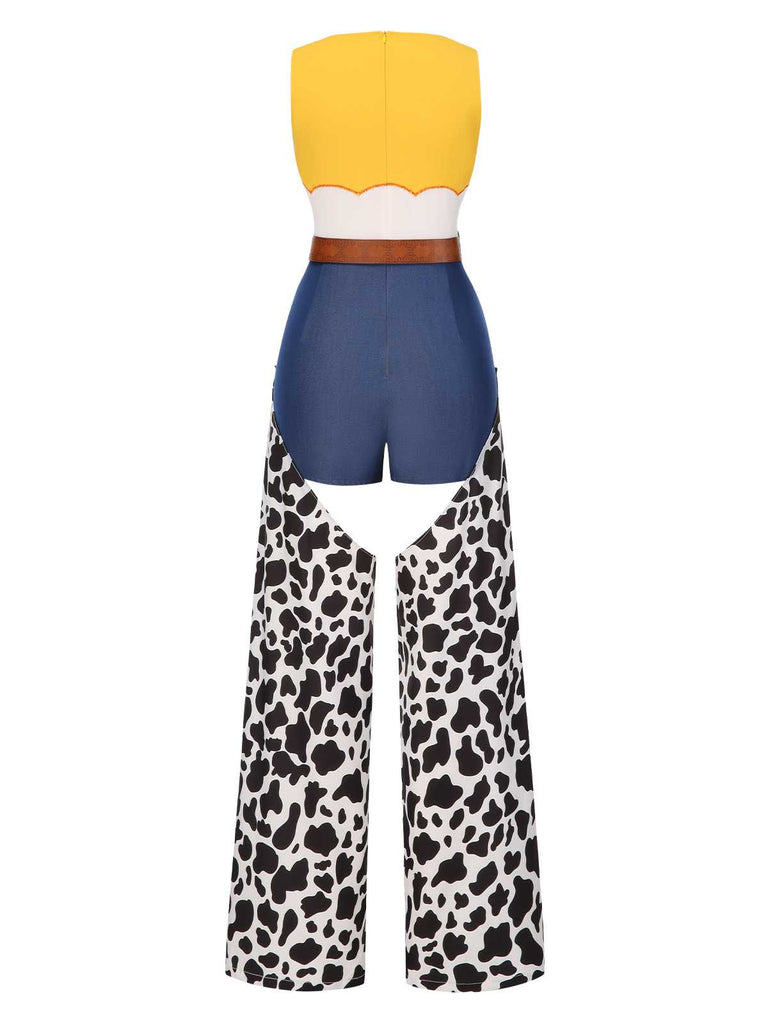 [Prévente] Combinaison style cowgirl et ceinture découpée années 1980