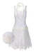 [Pré-vente] Robe patchwork blanche en dentelle des années 1920 avec collier de roses