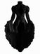 [Prévente] Robe victorienne noire en dentelle à manches gigot des années 1980