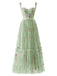 Robe Violet en maille florale à lacets et baleines des années 1930