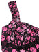 [Prévente] Robe patchwork en dentelle rose motif tête de mort pour des années 1950