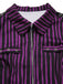 [Prévente] Mini-robe violette à rayures et ceinture style gothique des années 1940