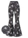 [Prévente] Pantalon évasé noire toile d'araignée Halloween années 1960