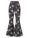 [Prévente] 2PCS Haut et pantalon évasé toile d'araignée Halloween années 60