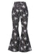 [Prévente] Pantalon évasé noire toile d'araignée Halloween années 1960