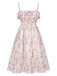 [Prévente] [Grande taille] Robe rose à volants floral années 1970