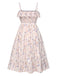 [Prévente] [Grande taille] Robe rose à volants floral années 1970