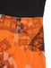 [Prévente] Robe orange et noire épaules dénudées motif château des années 1960