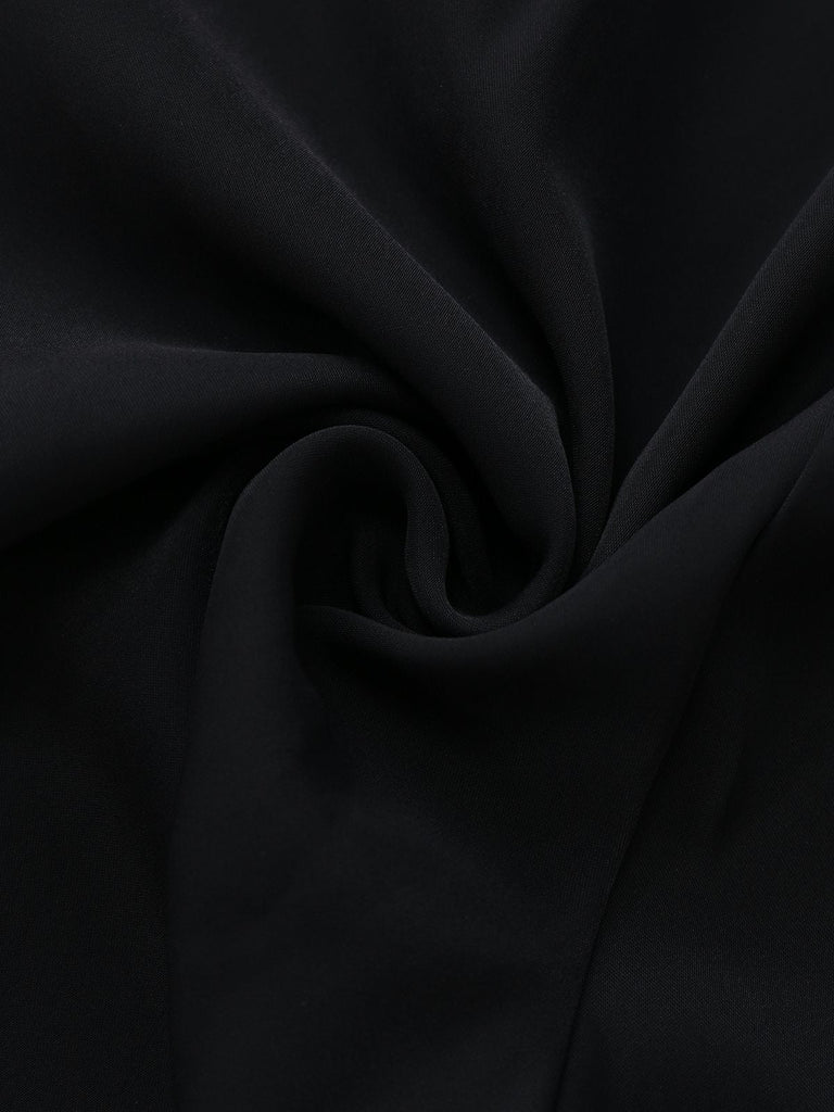 [Pré-vente] Combinaison noire col volants manches illusion des années 1950