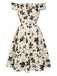[Prévente] [Grande taille] Robe trapèze fleurie à volants années 1950