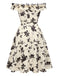 [Prévente] [Grande taille] Robe trapèze fleurie à volants années 1950