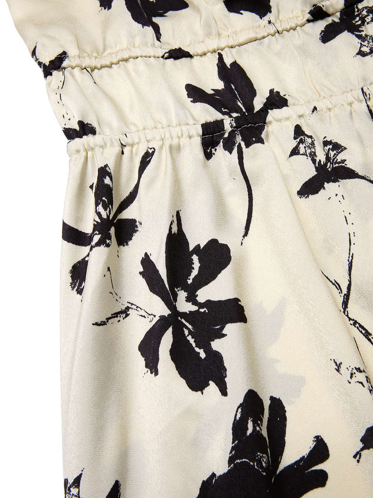 [Prévente] [Grande taille] Robe trapèze fleurie à volants années 1950