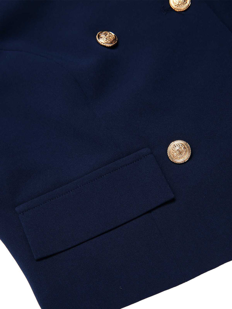 [Prévente] 2PCS blazer court à carreaux et pantalon années 1950
