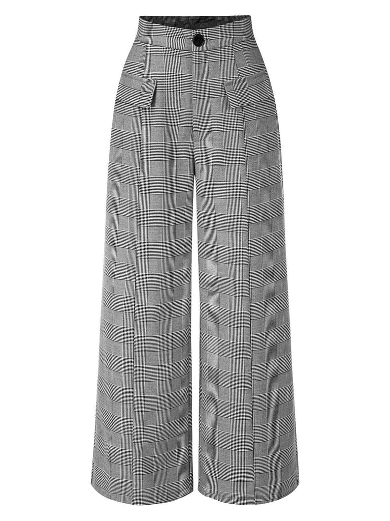 [Prévente] 2PCS blazer court à carreaux et pantalon années 1950