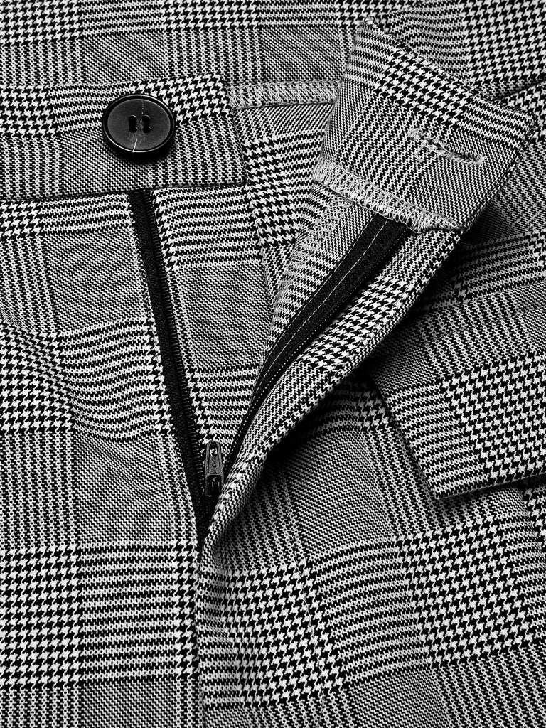 [Prévente] 2PCS blazer court à carreaux et pantalon années 1950