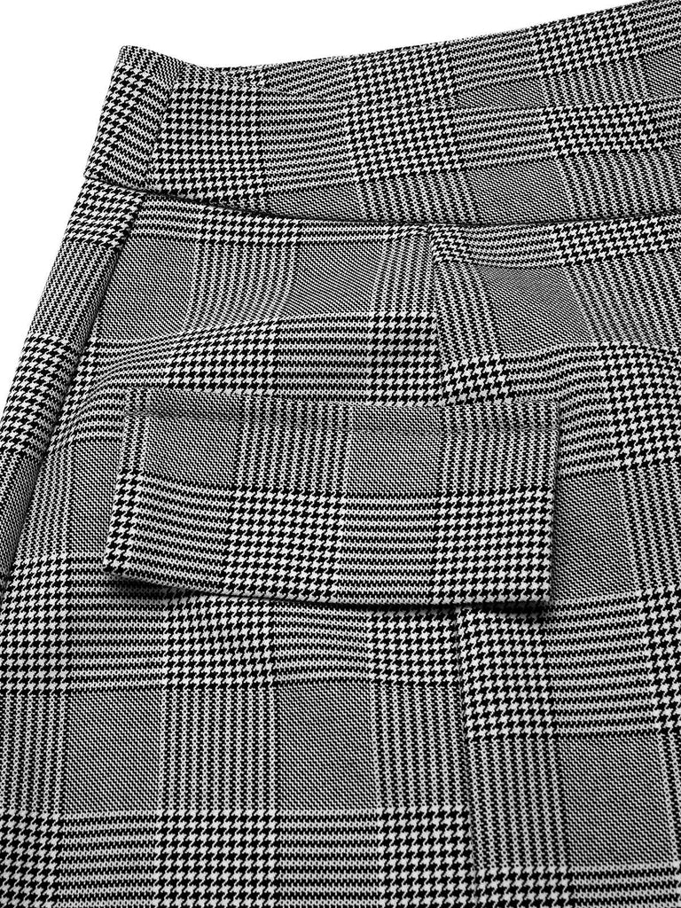 [Prévente] 2PCS blazer court à carreaux et pantalon années 1950